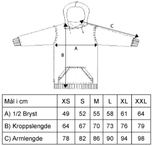 Størrelseguide hood