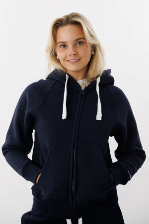 Gruppeklær zip hood marine