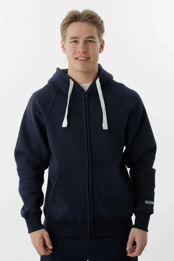 Gruppeklær zip hood marine